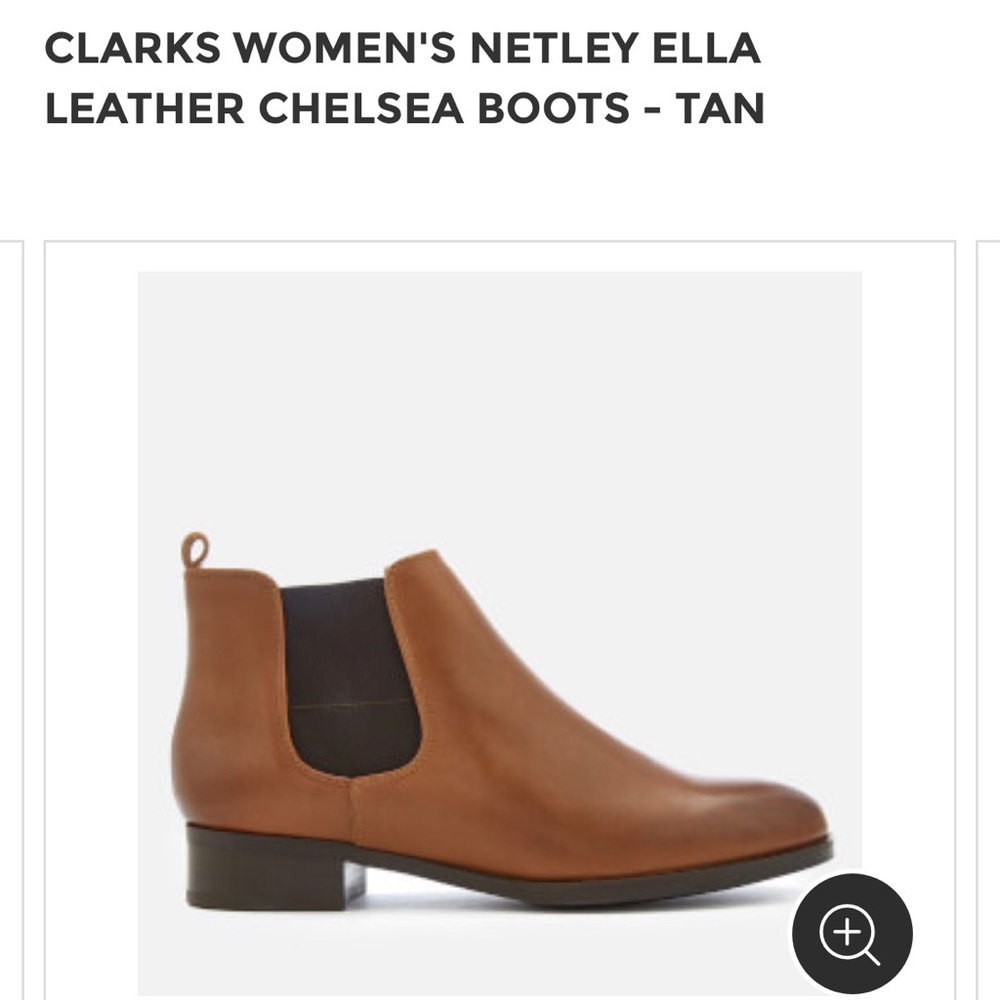 Clark’s brown leather Chelsea boots size 8